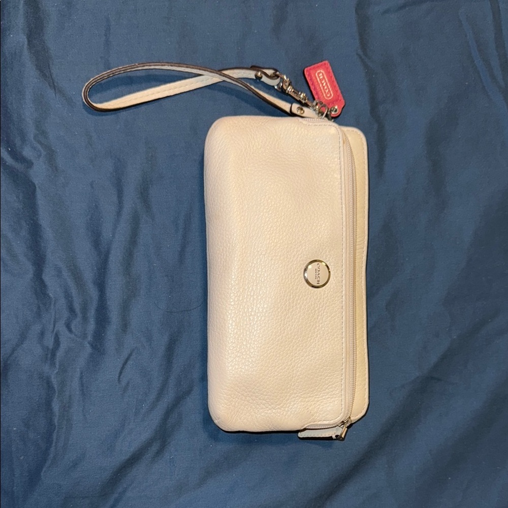 Coach Cream Wristlet